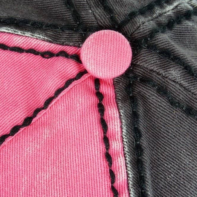 Abstract Bejeweled Bling Glitz Two-Toned Cap