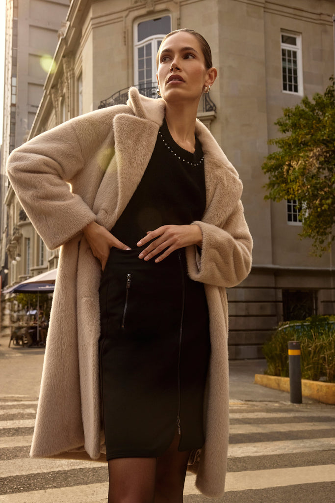 Cashmere crew nk w/studs Top