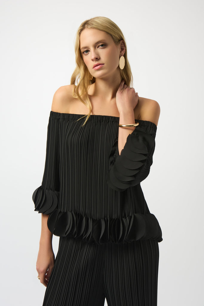 Pleated off shoulder Top
