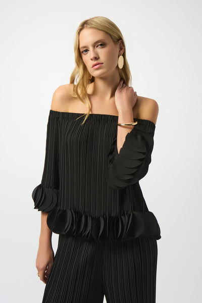 Pleated off shoulder Top