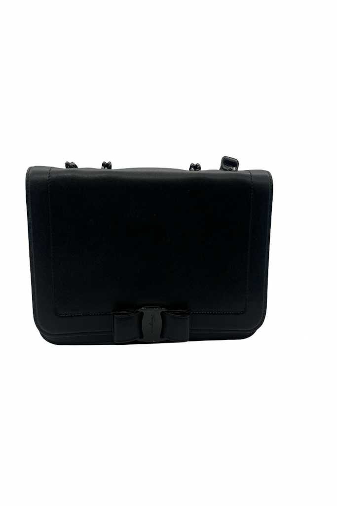 Black Ferragamo Leather Handbag