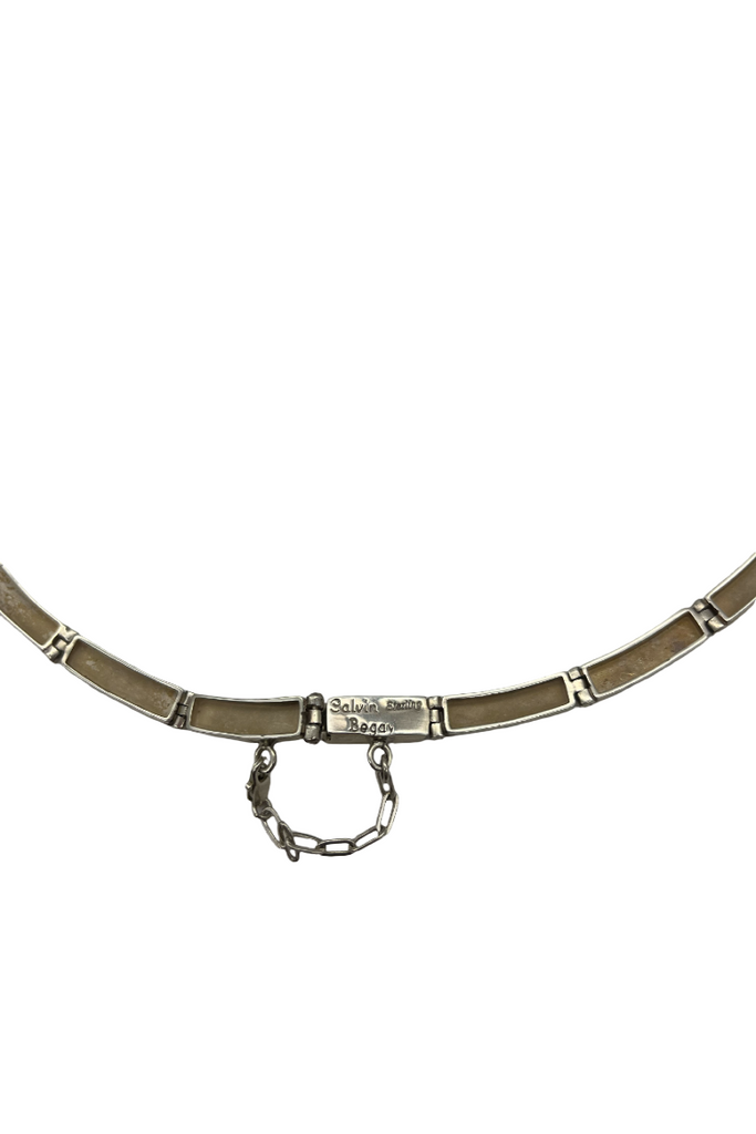 Vintage C. Begay Sterling Inlay Necklace