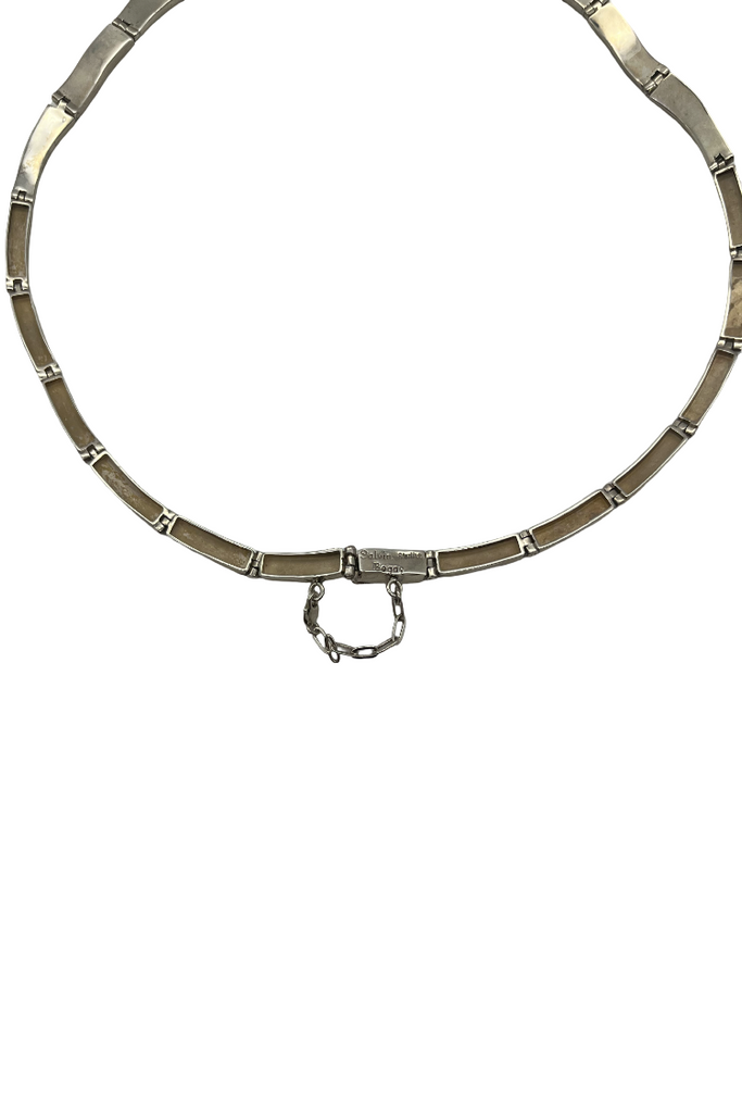 Vintage C. Begay Sterling Inlay Necklace