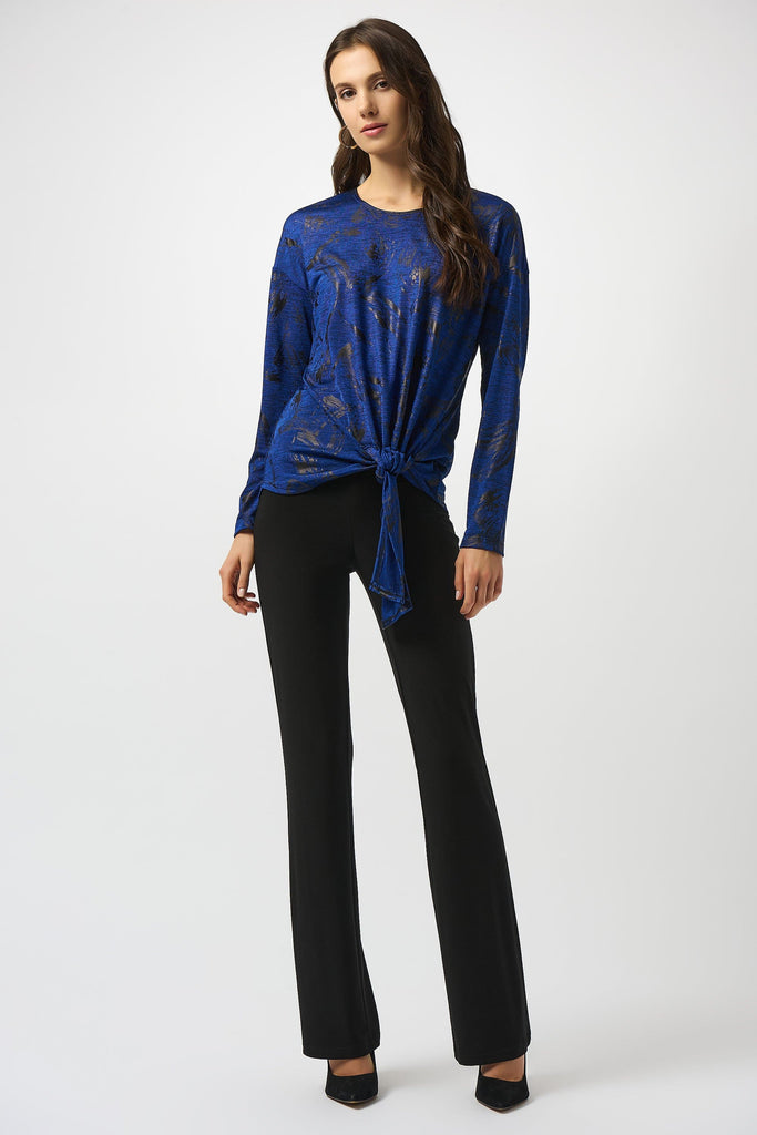 Women's Mélange Knit Top with Side Tie