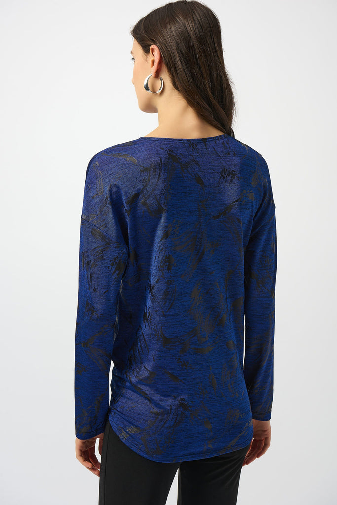 Women's Mélange Knit Top with Side Tie