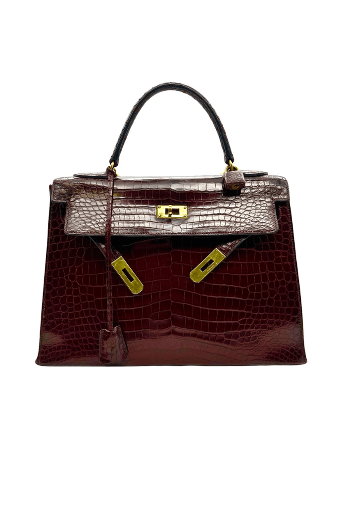 Hermes Vintage Alligator Kelly Sellier Satchel