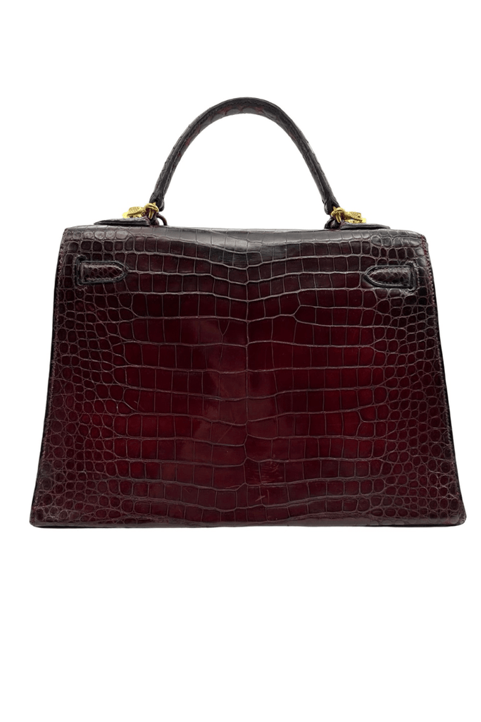 Hermes Vintage Alligator Kelly Sellier Satchel