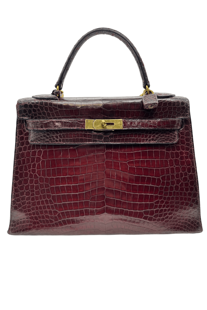 Hermes Vintage Alligator Kelly Sellier Satchel