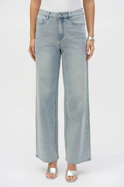 "Crystals" wide leg Jeans