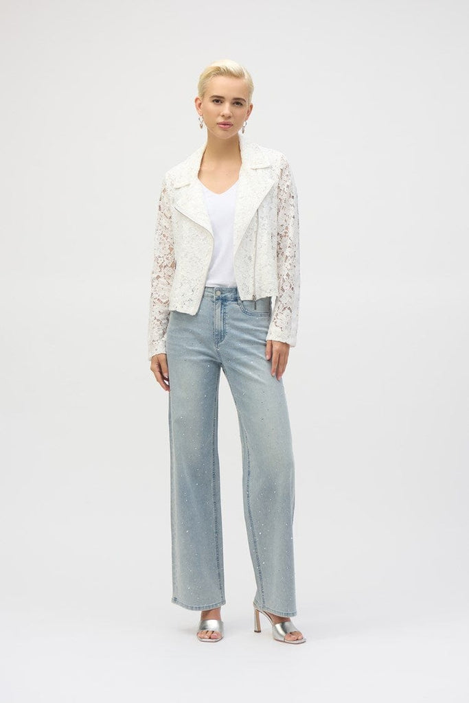 "Crystals" wide leg Jeans