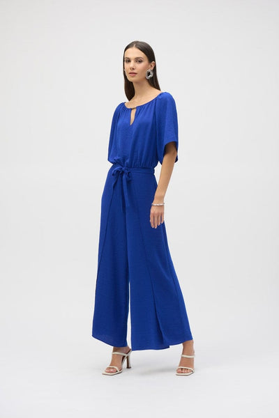 "Peasant" belted Jumpsuit