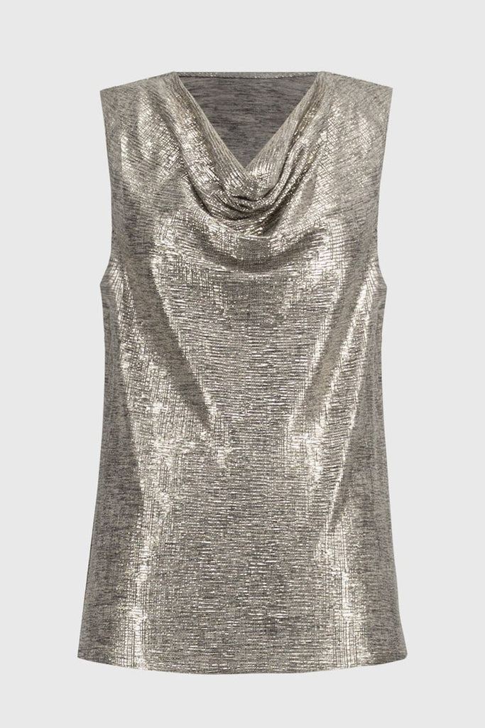 Slvls cowl nk metallic Top
