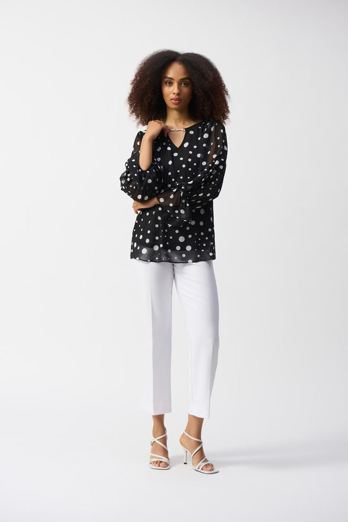 Polkadot sheer L/s Top