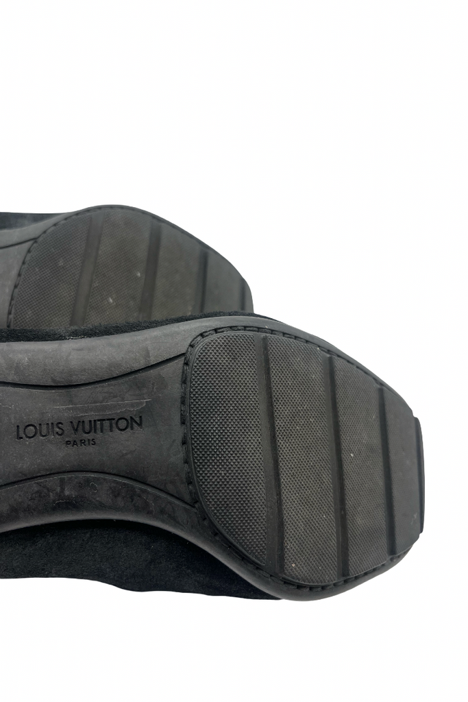 Louis Vuitton Suede Kitten Heel Loafer