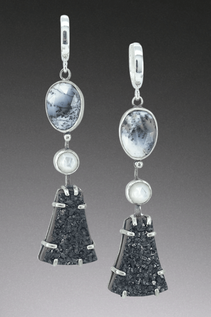 Classic Black & White Earrings