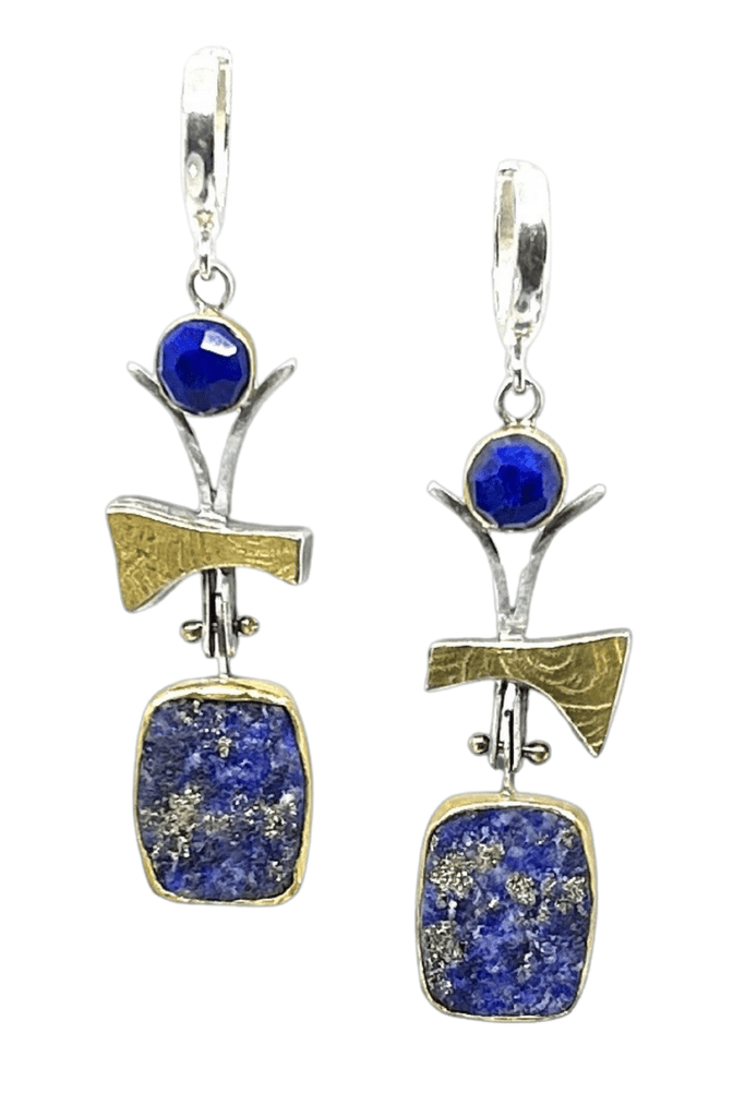 22k Gold &amp; Lapis Lazuli Earrings
