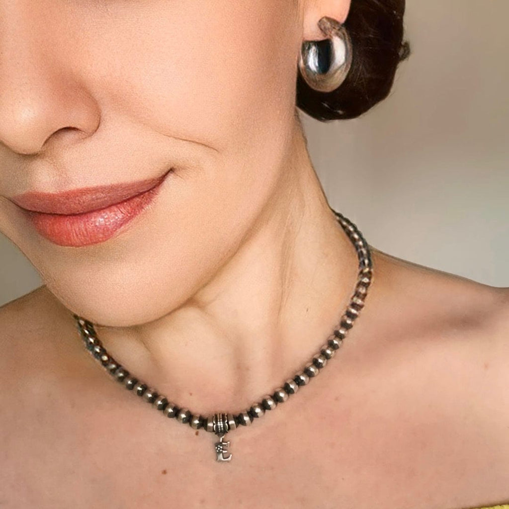 Custom Initial Navajo Pearl Necklace