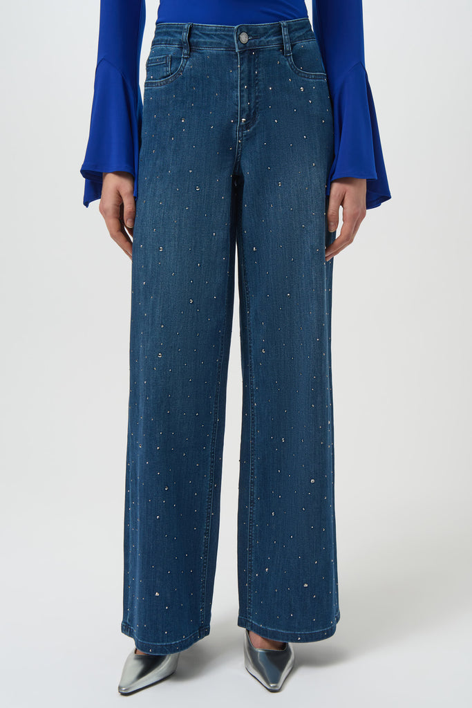 Rhinestones wide leg Pant