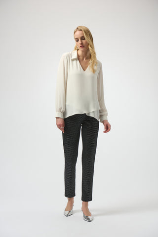 Foiled Knit Heavy Slim Fit Pants