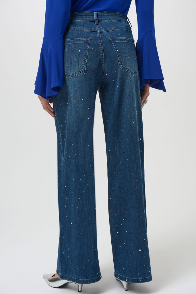 Rhinestones wide leg Pant
