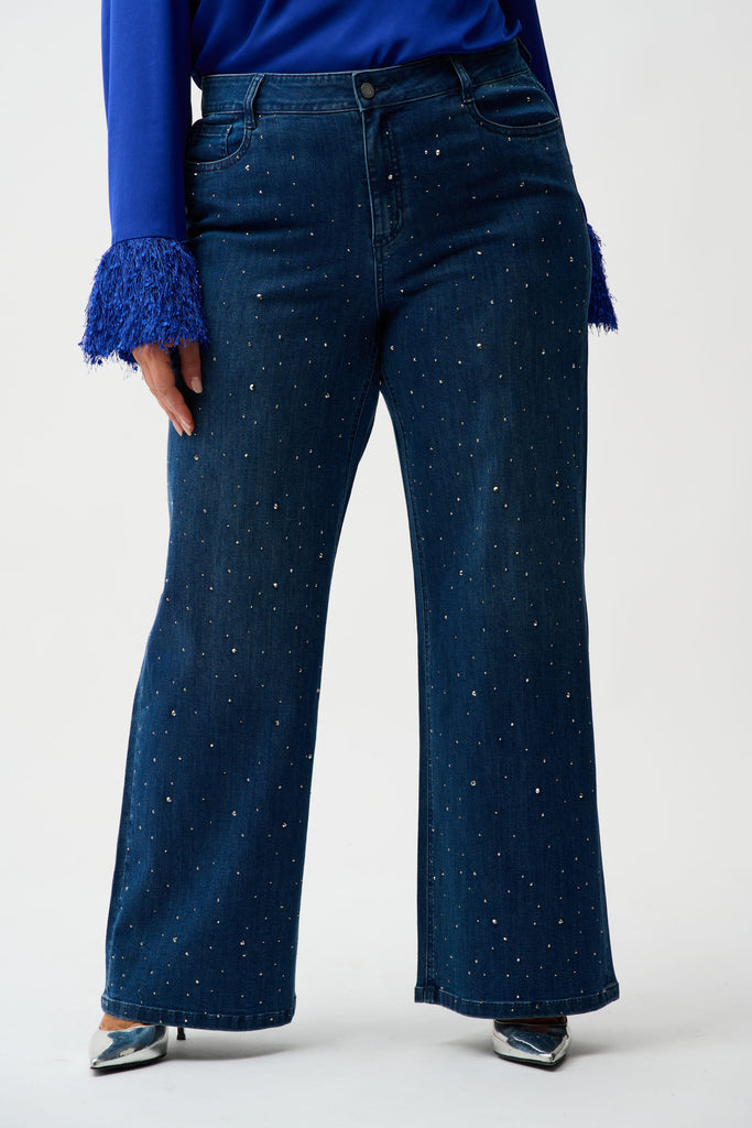 Rhinestones wide leg Pant