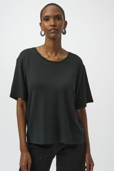 Scoop nk rhinestones Tee Shirt