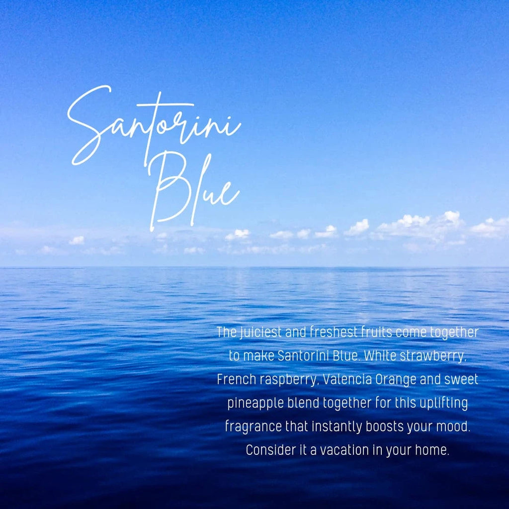 Santorini Blue Candle