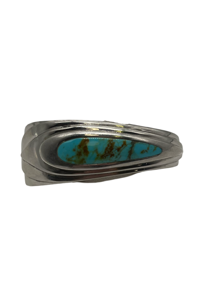 Vintage Kabana Sterling Silver Turquoise Cuff