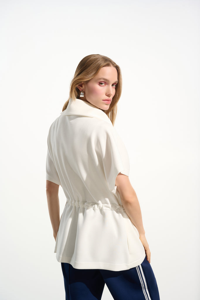 Joseph Ribkoff Boxy Drawstring Waist Jacket