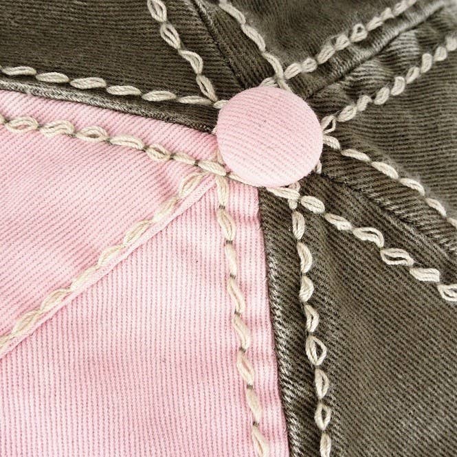 Abstract Bejeweled Bling Glitz Two-Toned Cap