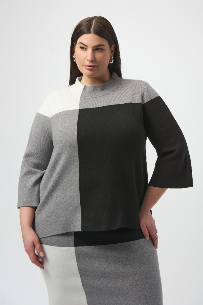 Color Block Sweater Top