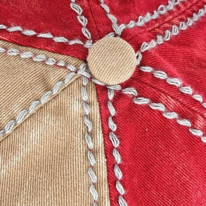 Abstract Bejeweled Bling Glitz Two-Toned Cap