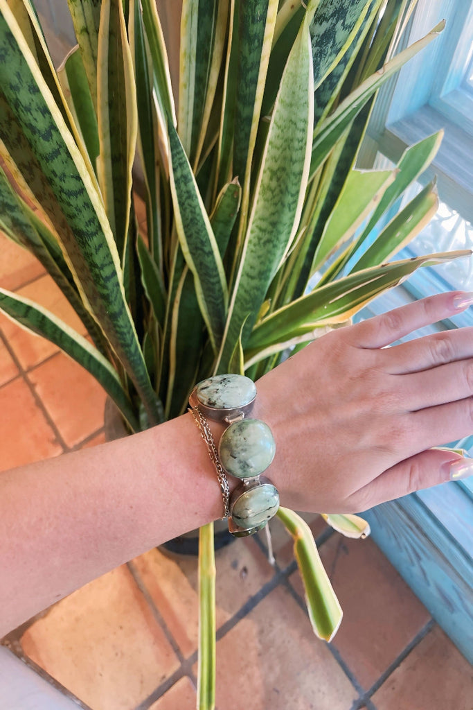 Vintage Sterling Silver Turquoise Bracelet