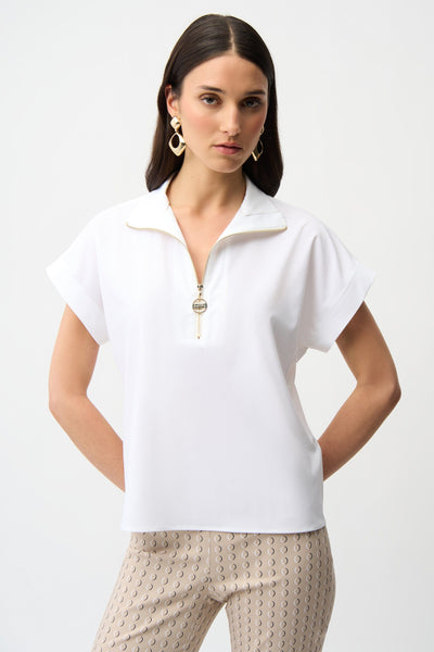 Poplin Zip Top