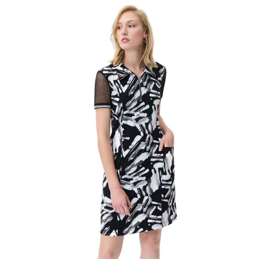 Joseph Ribkoff Black And White Dress