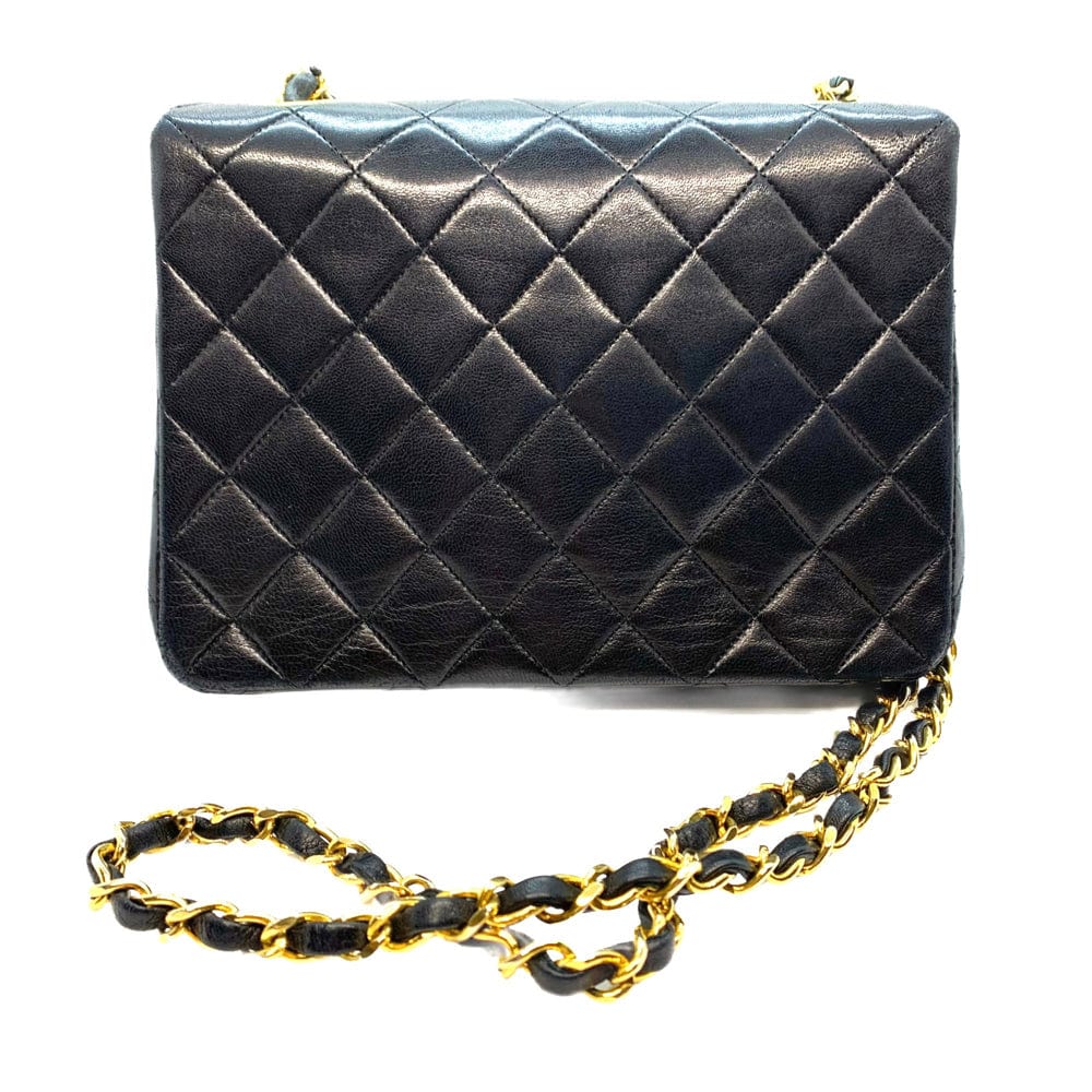 Chanel Black Lamb Skin Single Flap Mini