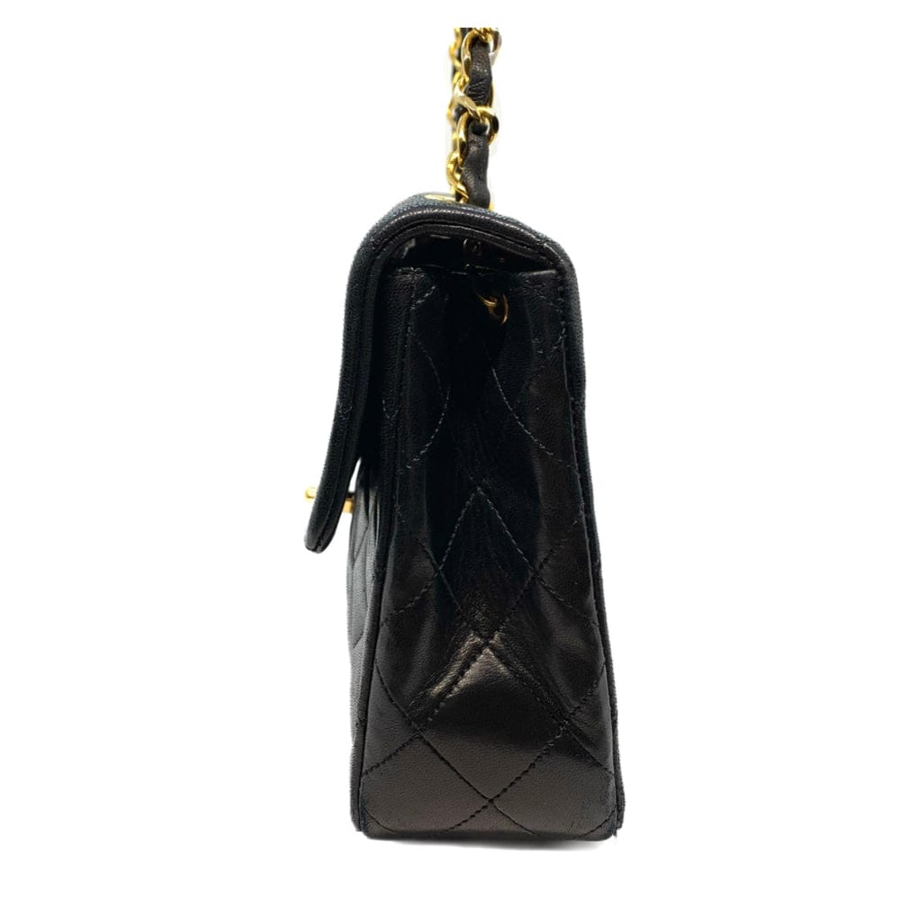 Chanel Black Lamb Skin Single Flap Mini