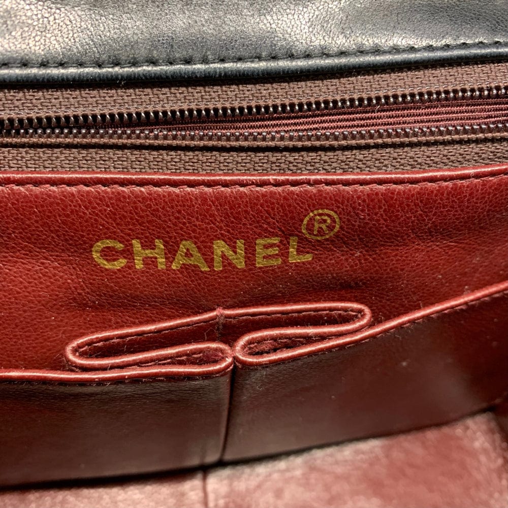 Chanel Black Lamb Skin Single Flap Mini