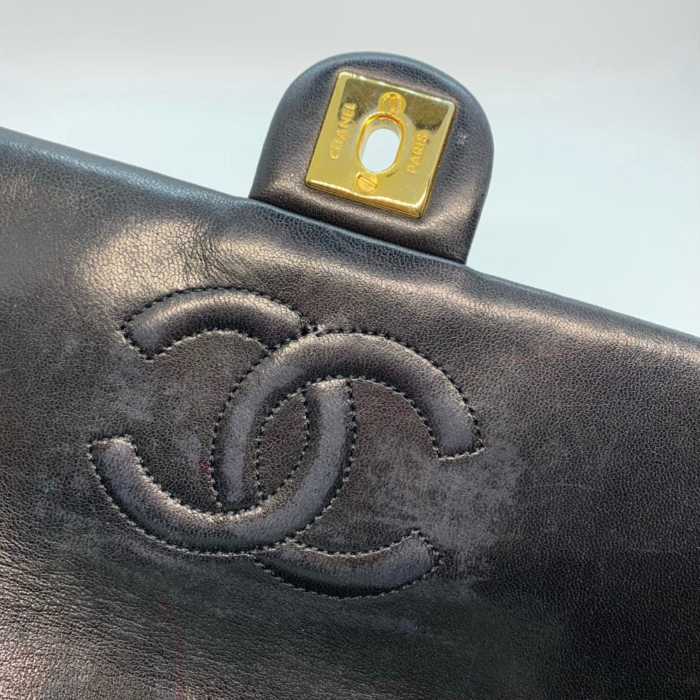 Chanel Black Lamb Skin Single Flap Mini