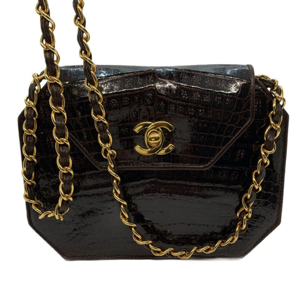 Chanel Rare Croc Hexagon Clutch