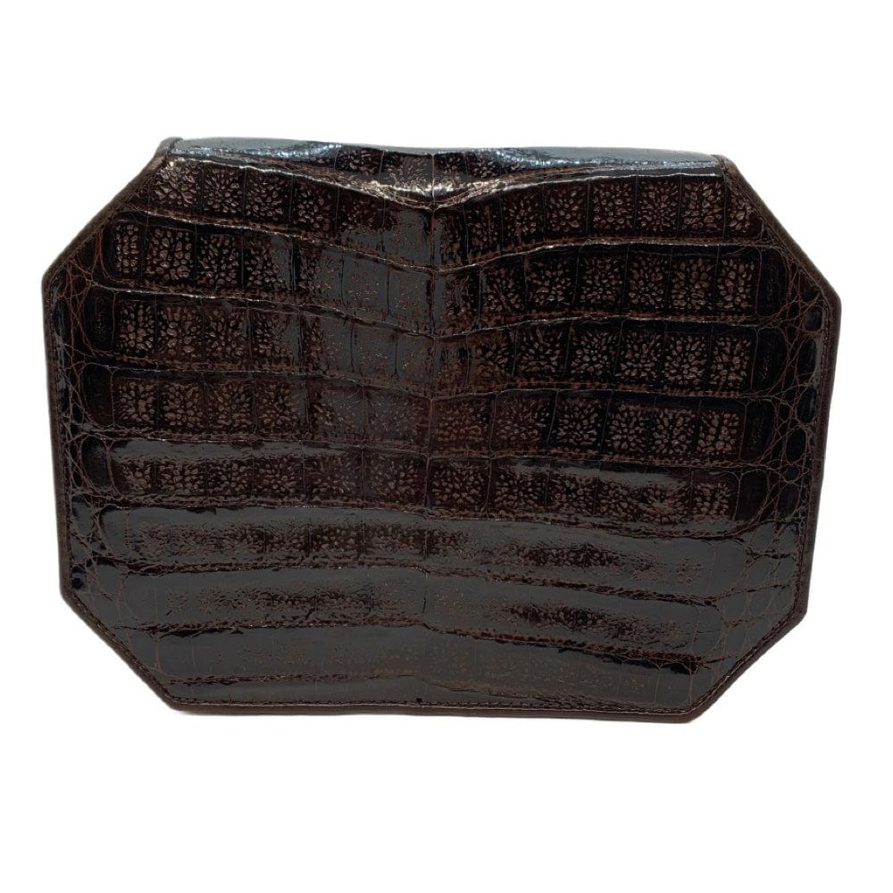 Chanel Rare Croc Hexagon Clutch