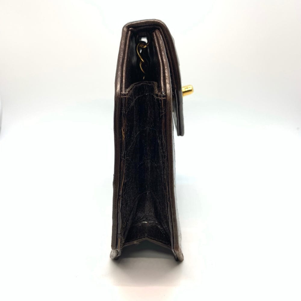 Chanel Rare Croc Hexagon Clutch