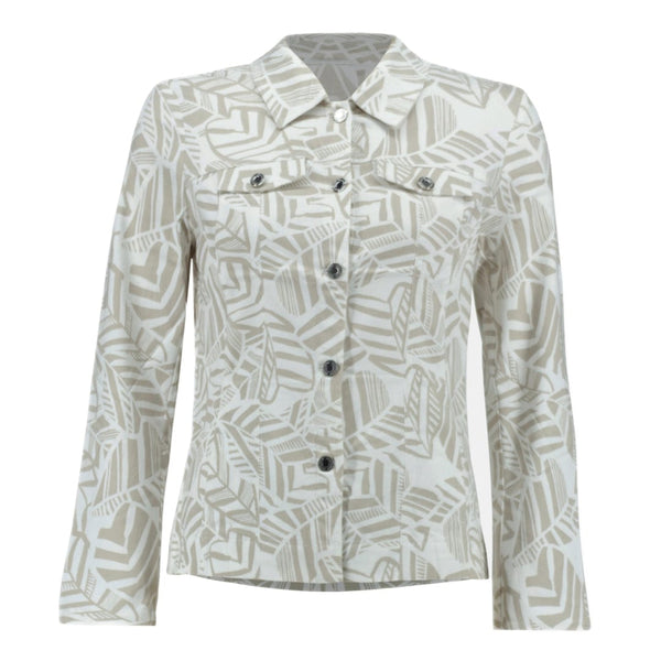 White And Cream Patterned Jacket