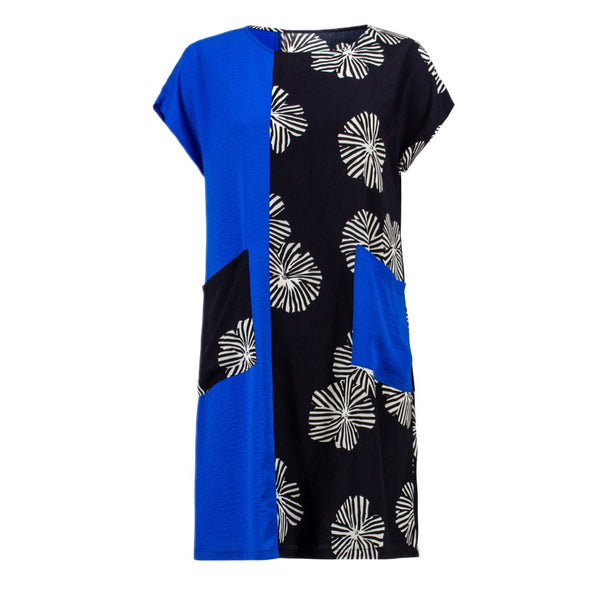 Multicolored "Starbursts" Dress With Pockets