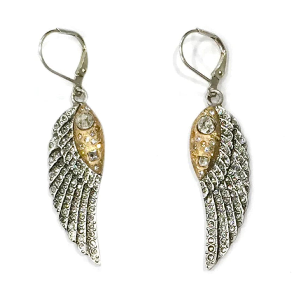 Vintage Silver Ravenna Mini Wing Earrings