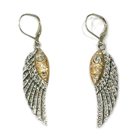 Vintage Silver Ravenna Mini Wing Earrings