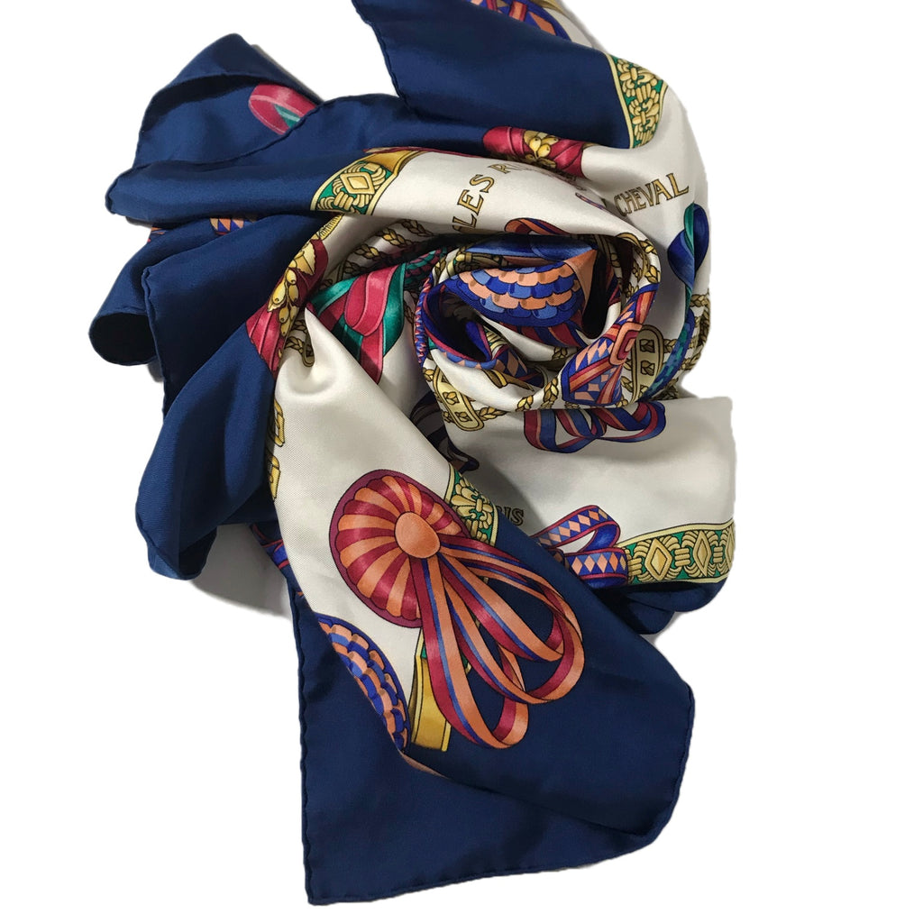 Hermès Les Rubans du Cheval Vintage Silk Scarf | DBLTKE Luxury Consignment Boutique