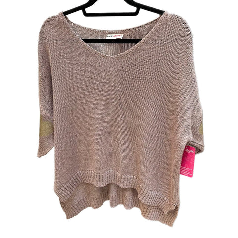 Knitted Metallic Heart Sweater