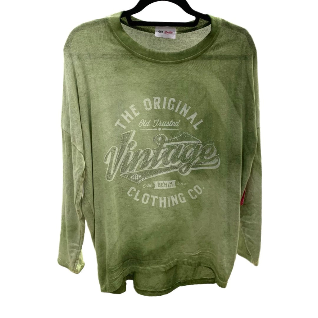 Mint Vintage Graphic Top