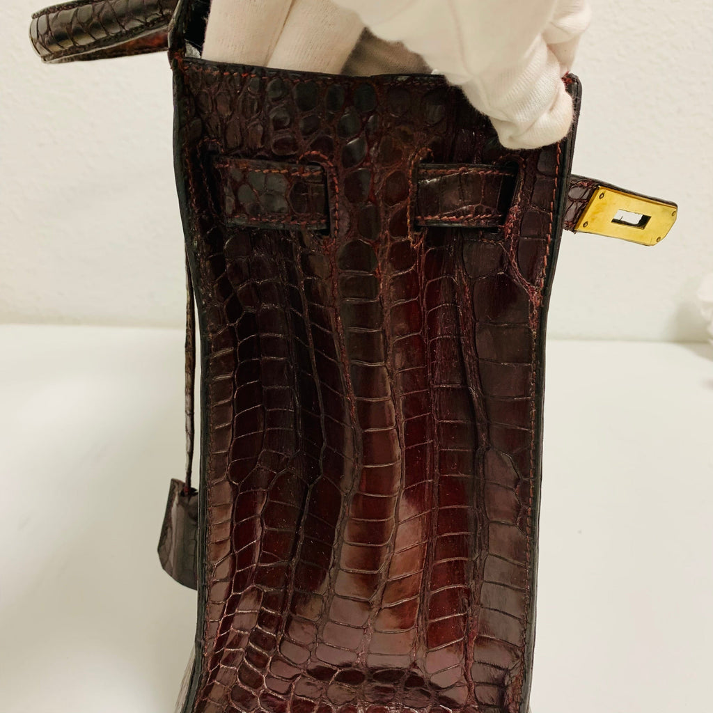 Hermes Vintage Alligator Kelly Sellier Satchel